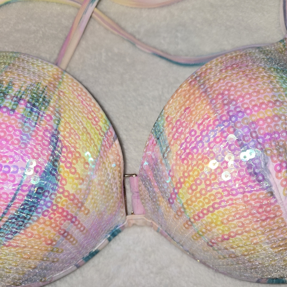 ❤️ Victoria's Secret Multicolor Bikini Sz 34D & M - Picture 14 of 15